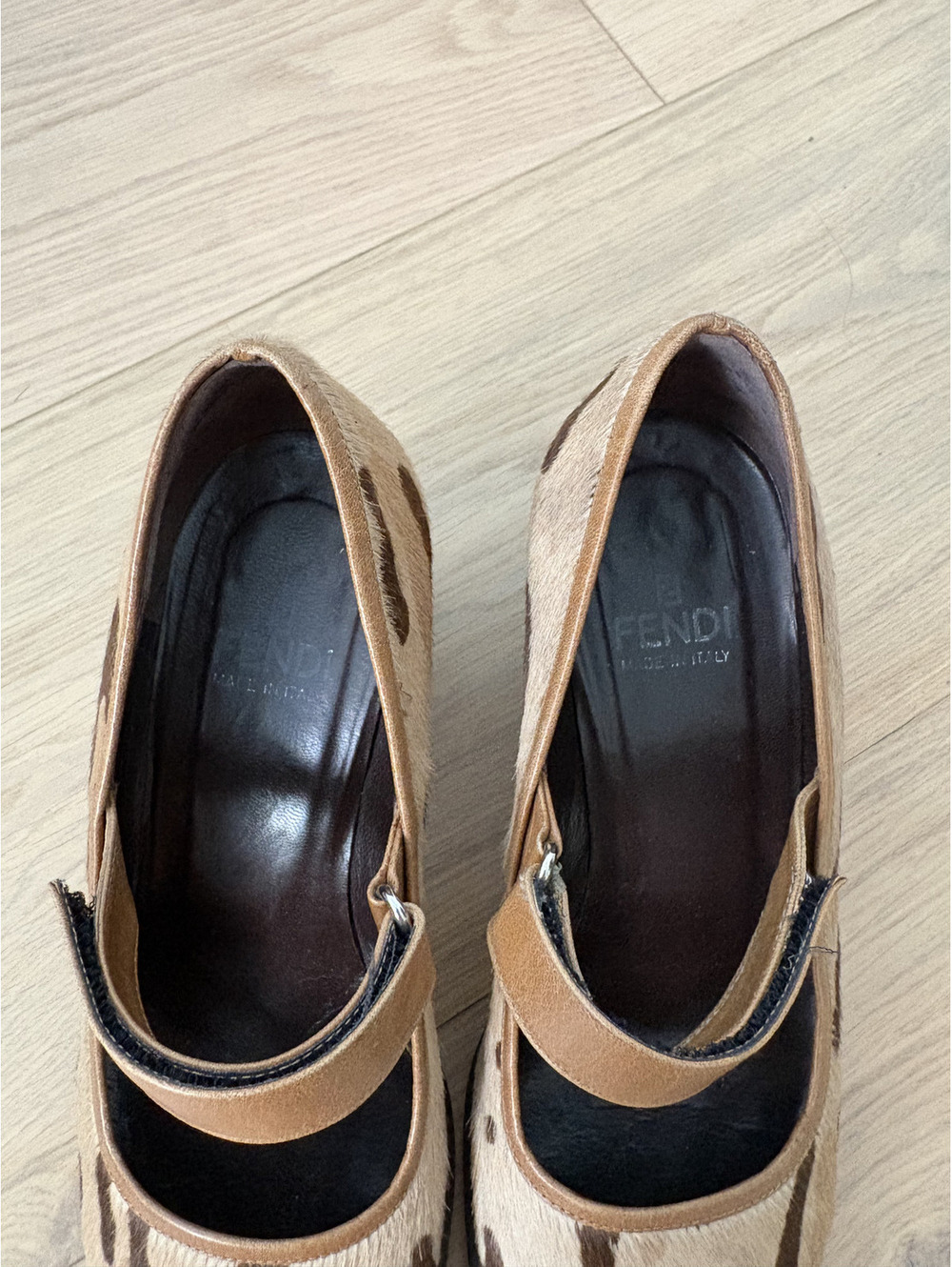 Vintage Fendi Pony Hair Maryjane Heels - Picture 3 of 6